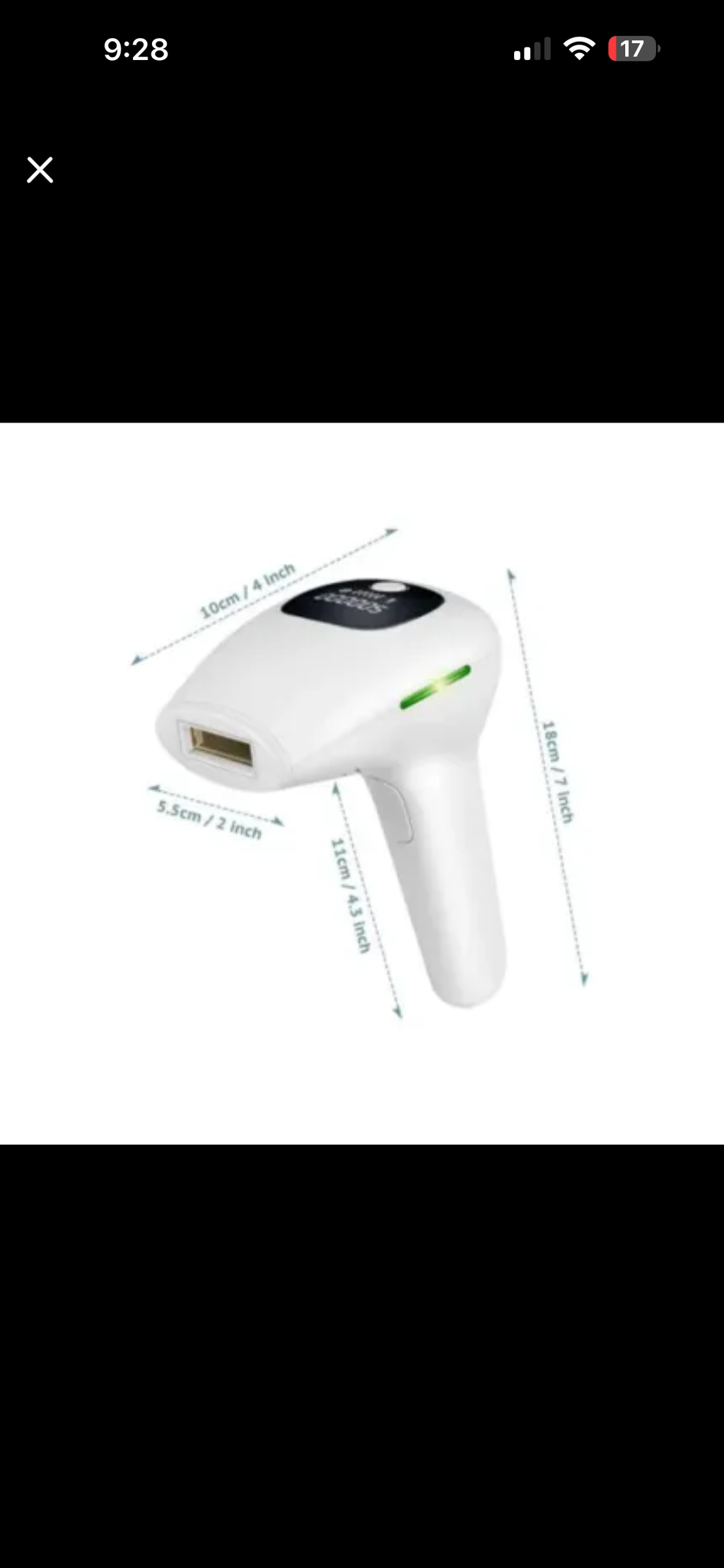 LUMAVEIL Lite IPL Hair Removal Handset
